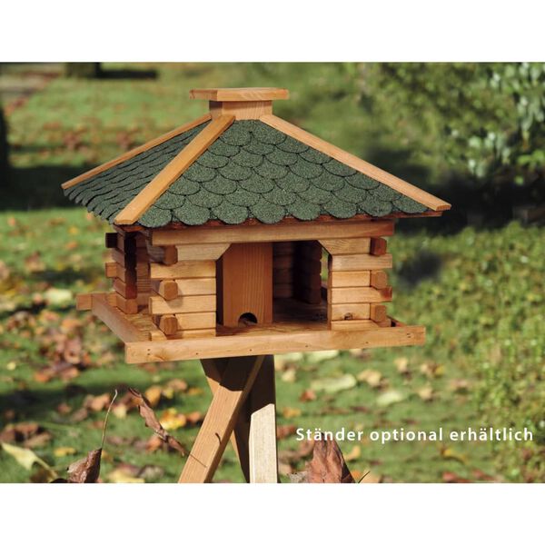 dobar Maison &agrave; oiseaux carr&eacute;e naturel et vert