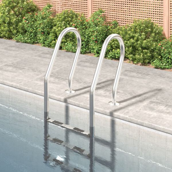 vidaXL &Eacute;chelle de piscine 54x38x158 cm acier inoxydable 304
