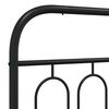 vidaXL T&ecirc;te de lit m&eacute;tal noir 80 cm