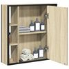 vidaXL Armoire &agrave; miroir de salle de bain ch&ecirc;ne sonoma bois ing&eacute;nierie