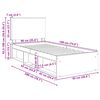 vidaXL Cadre de lit Gris Sonoma 90 x 190 cm Bois de pin massif