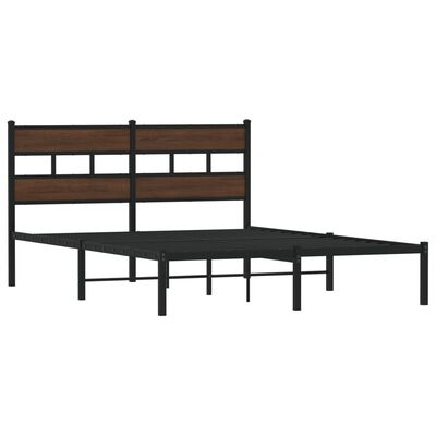 vidaXL Cadre de lit sans matelas avec tête de lit 140x200 cm