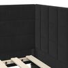 vidaXL Cadre de lit d'angle avec matelas 2 pcs Noir Velours