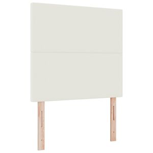 vidaXL T&ecirc;te de lit LED Cr&egrave;me 80 cm Tissu en velours c&ocirc;tel&eacute;