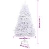 vidaXL Sapin de No&euml;l Artificiel &agrave; Branches Articul&eacute;es Blanc 300 cm