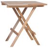 vidaXL Table de bistro pliable 60x60x65 cm Bois de teck solide