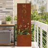 vidaXL &Eacute;cran de confidentialit&eacute; de jardin Fretwork Rouill&eacute; 50 x 140 cm