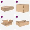 vidaXL Bo&icirc;te Pliable 50 pcs Naturel 40 x 30 x 10 cm Carton