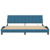 vidaXL Cadre de lit avec LED sans matelas Hanko bleu 200x200 cm velours