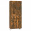 vidaXL Buffet haut Ch&ecirc;ne fum&eacute; 70x34x180 cm Bois d'ing&eacute;nierie