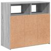 vidaXL Buffet avec lumi&egrave;res LED sonoma gris 80x35x75 cm