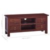 vidaXL Meuble TV Marron classique 100x30x45 cm Bois d'acajou massif