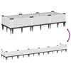 vidaXL Jardini&egrave;re avec piquets blanc 125x40x28,5 cm PP