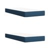vidaXL Sommier &agrave; lattes de lit avec matelas Bleu 200x200 cm Tissu