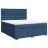 vidaXL Sommier &agrave; lattes de lit avec matelas Bleu 180x200 cm Tissu