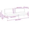 vidaXL Ensemble de Canap&eacute;s Taupe 240 x 92 x 69 cm Bois d'Acacia Massif