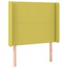 vidaXL Sommier &agrave; lattes de lit matelas et LED Vert 90x200 cm Tissu