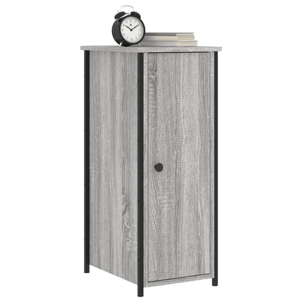 vidaXL Tables de chevet 2 pcs sonoma gris 32x42x80cm bois d'ing&eacute;nierie