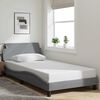 vidaXL Cadre de lit Dover gris clair 100x200 cm tissu