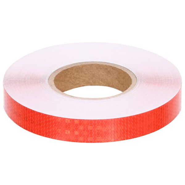 vidaXL Bande r&eacute;fl&eacute;chissante Rouge 2,5 cmx50 m PVC