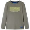T-shirt enfant &agrave; manches longues kaki 104