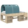 vidaXL Cadre de lit avec tunnel 3 pc Ch&ecirc;ne Sonoma et bleu clair
