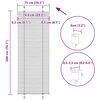 vidaXL Store pliss&eacute; gris clair 75x200 cm largeur du tissu 74,4 cm