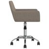 vidaXL Chaises pivotantes &agrave; manger lot de 4 taupe tissu