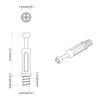 vidaXL Vis de verrou &agrave; came 12 pcs Argent et noir M6 x 40 mm M&eacute;tал