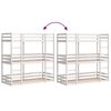 vidaXL Lit superpos&eacute; triple sans matelas 90x200 cm bois de pin massif