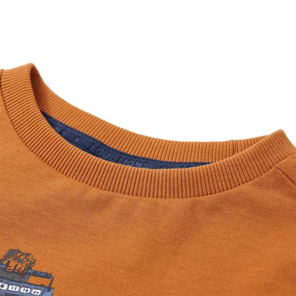 T-shirt enfants &agrave; manches longues ocre fonc&eacute; 104
