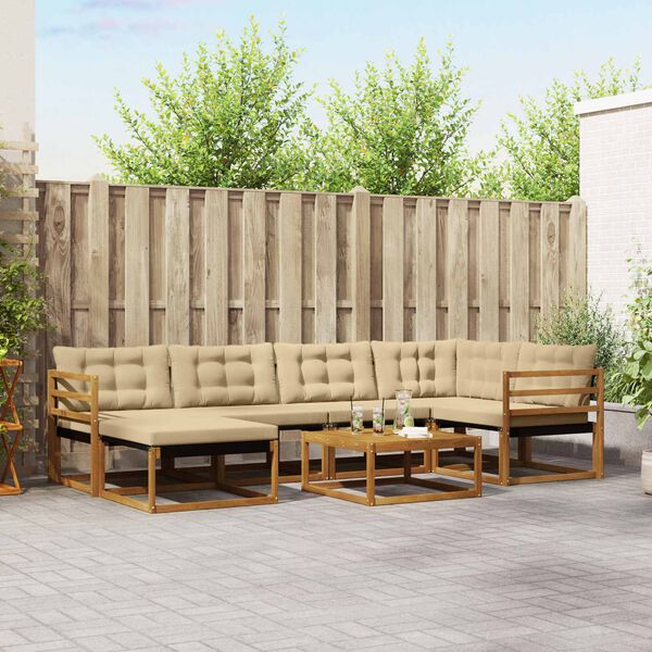 vidaXL Ensemble de canap&eacute;s d'ext&eacute;rieur 19 pcs Naturel et Beige