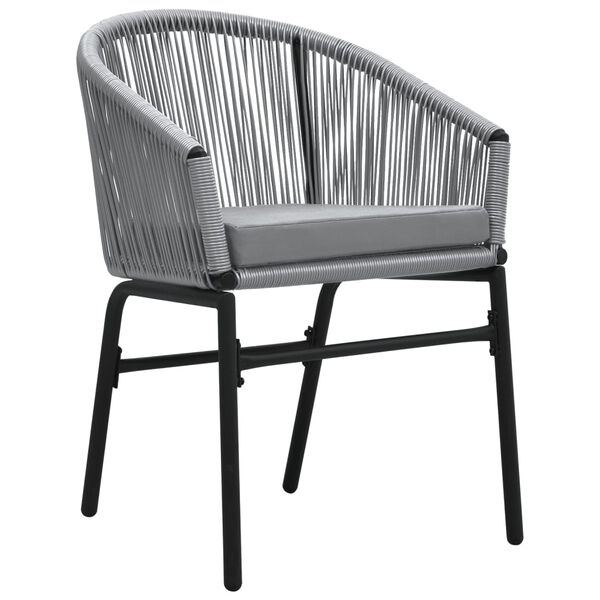 vidaXL Ensemble &agrave; manger de jardin 9 pcs Gris