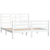vidaXL Cadre de lit sans matelas blanc bois massif 160x200 cm