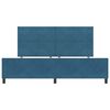 vidaXL Lit &agrave; ressorts avec t&ecirc;te de lit Bleu fonc&eacute; 200 x 200 cm Velours