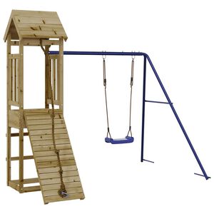 vidaXL Aire de jeux d'ext&eacute;rieur bois de pin impr&eacute;gn&eacute;