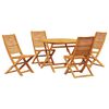 vidaXL Ensemble de salle &agrave; manger pour jardin 5 pc Marron