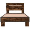 vidaXL Cadre de lit sans matelas ch&ecirc;ne fum&eacute; 90x200 cm