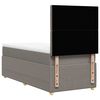 vidaXL Sommier &agrave; lattes de lit avec matelas Taupe 100x200 cm Tissu