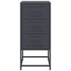 vidaXL Tables de chevet 2 pcs anthracite 36x39x78 cm acier
