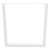 vidaXL Pieds de table &agrave; manger en forme de V, 3 pi&egrave;ces, blanc, 80 x (72-73,3) cm, acier