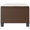 vidaXL Ensemble de bistro 3 pcs avec coussins marron résine tressée