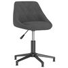 vidaXL Chaises pivotantes &agrave; manger lot de 6 gris fonc&eacute; velours
