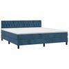 vidaXL Sommier &agrave; lattes de lit avec matelas LED Bleu fonc&eacute; 180x200 cm