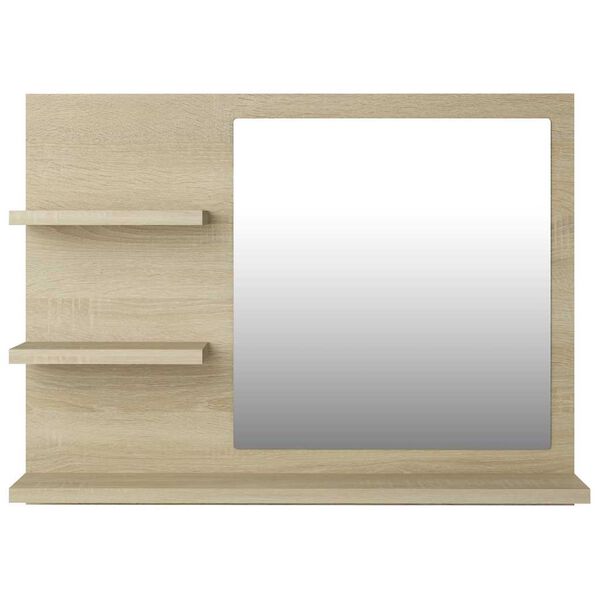 vidaXL Miroir de salle de bain ch&ecirc;ne sonoma bois d&rsquo;ing&eacute;nierie