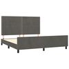 vidaXL Cadre de lit sans matelas gris fonc&eacute; 160x200 cm velours