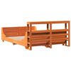 vidaXL Cadre de lit sans matelas cire marron 150x200cm bois pin massif