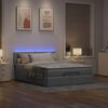 VidaXL Cadre de lit ottoman et matelas gris clair 140x200 cm tissu