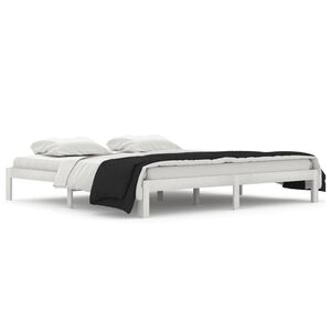 vidaXL Cadre de lit sans matelas blanc bois massif de pin 200x200 cm