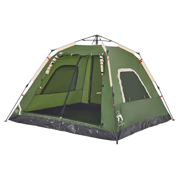 vidaXL Tente de camping &agrave; d&ocirc;me 5 personnes vert lib&eacute;ration rapide